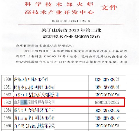 2020年高新技術企業